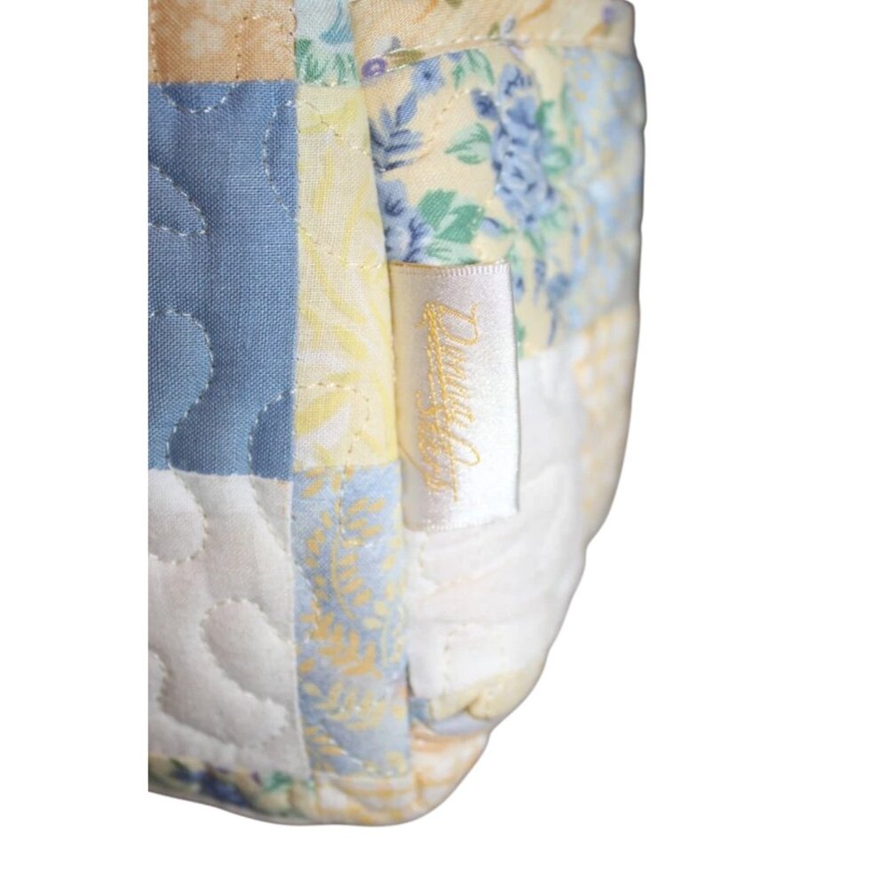 Donna Sharp Quilted Patchwork Blue & Yellow Hand … - image 4